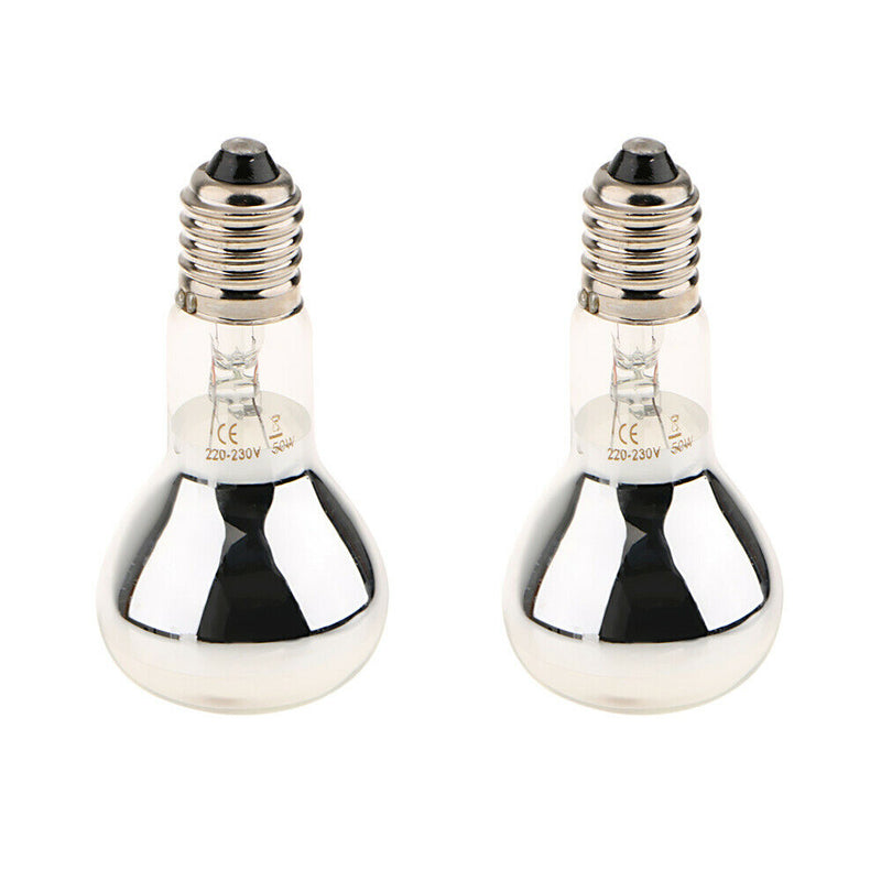 2x Heat Emitter Reptile Basking Heat Lightbulb Brooder Lamp Reptile Supplies