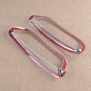 2Pcs Chrome Rear Tail Fog Light Lamp Cover Trim Fit for Jeep Cherokee 2019 New
