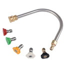 Copper Car Washer Spray  Curved Extension Rod Lance Nozzle Tip Set 1/4''