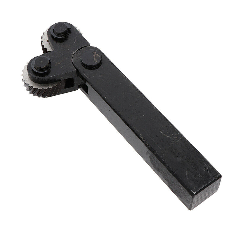 2 Pack Double Wheel Knurling Tool Straight Linear Black Steel Knurl Tool