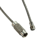 10pcs Stainless Steel Screw Locking Wire Keychain Cable Key Rings Outdoor A O4E2