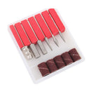 6 Pcs Nail Art Electric Drill Bits File Kit Manicure Machine Grinding Heads* OZ