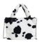 Plush Messenger Bag Women Winter Fashion Shoulder Fluffy Handbag (Black)