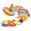 Wooden Classic Spinning Top Gyro Children Kids Developmental Gifts M JR