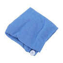 1PC Magic minifiber Hair-Drying Towel Cap Bath Head Wrap - Blue X9B4
