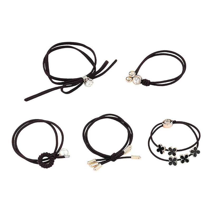 Women Elastic Hair Tie Ponytail Holder Scrunchies Ring Rope Hair-Band Random