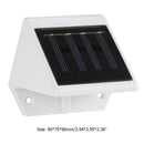 4LED Fence Lamp Solar Powered Plastic Stair Wall Light Outdoor Garden Decor