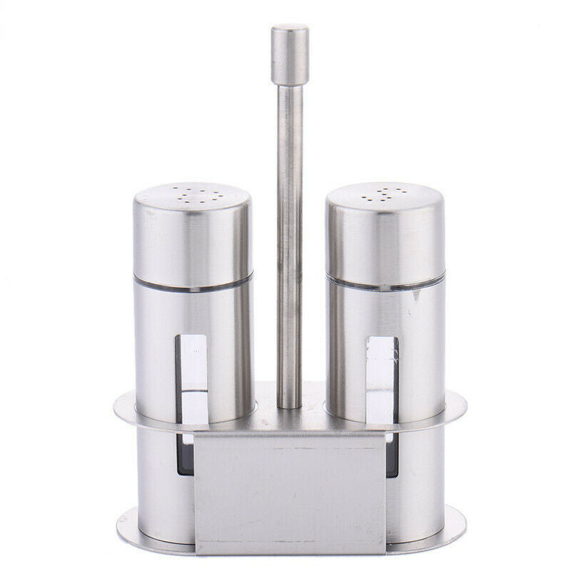 1 Set Spice Pepper Shakers Sugar Salt Condiment Tins Oil Bottle Stainless S L5D2