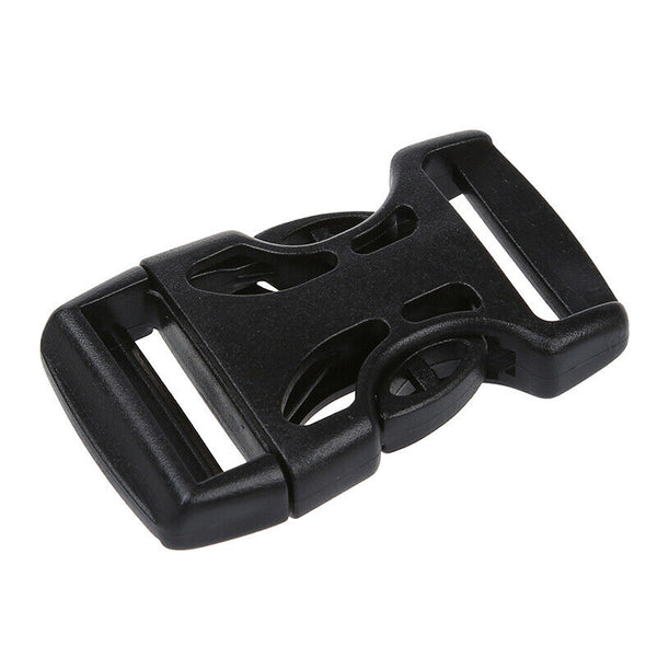 1" Replacement Belt Connecting Black Plastic Quick Release Buckle 2 Pcs