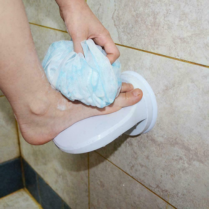 Shower Foot Rest Foot Pedal White Bathroom Shaving Grip Aid Stool Leg Mat L1R5
