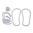 4pcs Beach Slippers Metal Cutting Dies DIY Scrapbook Emboss Stencils Crafts