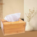 Tissue Box Natural Wood Bamboo Tissue Box Cover Holder Storage Desk Tissue Box