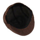 Vtg Mens Womens Beret Cap Cabbie Flat Peaked Newsboy Golf Driving Hat Brown