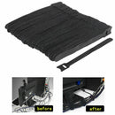 50Pcs Durable Black Cable Cord Nylon Strap Hook Loop Ties Tidy Organiser Tool