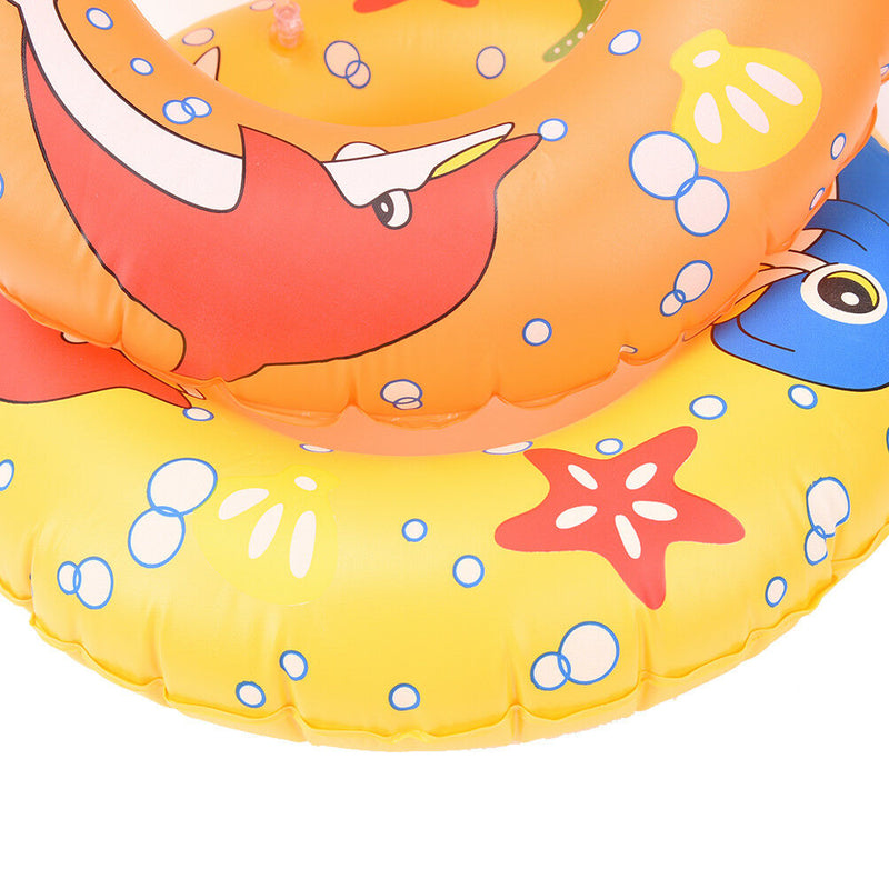 50cm Kids PVC Cartoon Printing Inflatable Float Swimming Ring Color Random M&O