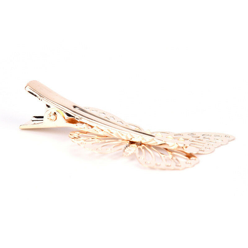 1X Women Shiny Golden Butterfly Hair Clip Headband Hair Accessories Headpiece  Z