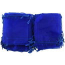 100 Organza Wedding Party Favor Gift Candy Sheer Bags Jewelry Pouch Dark bl