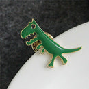 Green Dinosaur Badge Lapel Pin Brooch For Bag Backpack Accessories Kids Gift TO