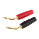 2mm Banana Plug Screw Type Audio Cable Connector Copper(Red,Black) 1pair