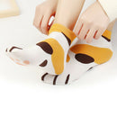 Women's Cute Kitty Cat Paws Socks With Paw Pattern On Toes, Crew 4 Pair Set J2B5