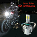 4500LM 40W H4 COB Hi/Lo LED Motorcycle Moto Headlight 6000K Bulb Lamp White P4H9