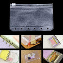 5PCS A7 Transparent Traveler Notebook Diary Planner Zipper Bag Filing Produ A3W1