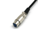 1ft Premium XLR Male to Female Right-Angle Microphone Audio Extension Cable