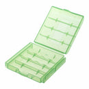 Pack of 4 PCS AA / AAA Battery Storage Hard Case Box-Green M4K5
