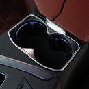Chrome Water Cup Holder Trim Cover Frame Fit for Peugeot 3008 5008 2017-2018