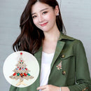 Christmas Tree Crystal Elegant Pin Brooch for Women Clothes Backpack Badges A