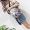 Summer Women PU Leather Floral Printed Backpack School Travel Bag(Black)