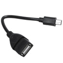 USB 2.0 Female to Mini USB Male Cable Adapter (Black, 15cm)