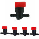 5x 1/4" Inline Straight Gas Fuel Shut Cut Off Valves Made For Briggs & Stratton