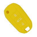 3 Buttons Silicone Car Key Cover Holder Entry Folding Flip Shell Remote