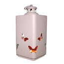 Nordic Modern Hollow Out Metal Candle Holder Butterfly Candlestick Pink
