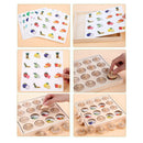 Wooden Memory Match Chess Game Kids Puzzle Montessori Educational Toys
