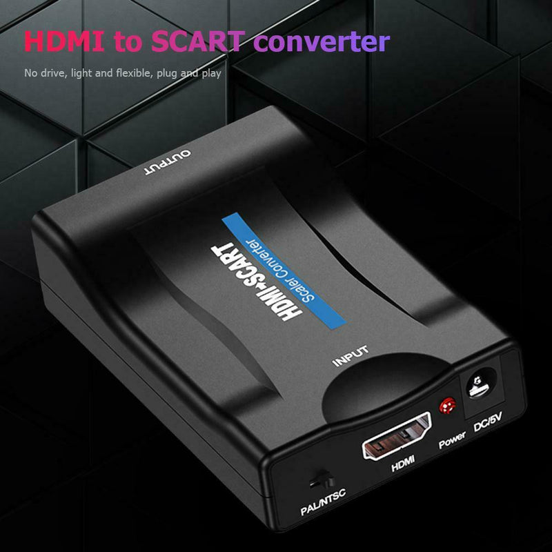 HW2906 HDMI to SCART Adapter 1080P Digital HD Video Audio Signal Converter