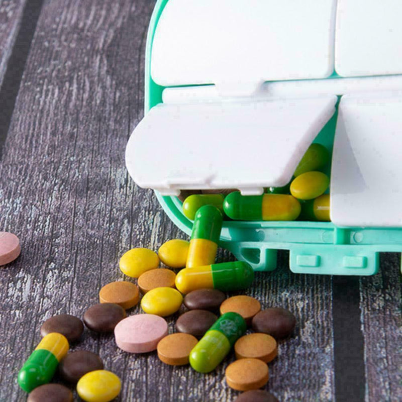 4 Grids Plastic Medicine Storage With Alarm Reminder Sorter Box D6Z6 Organ J0A7