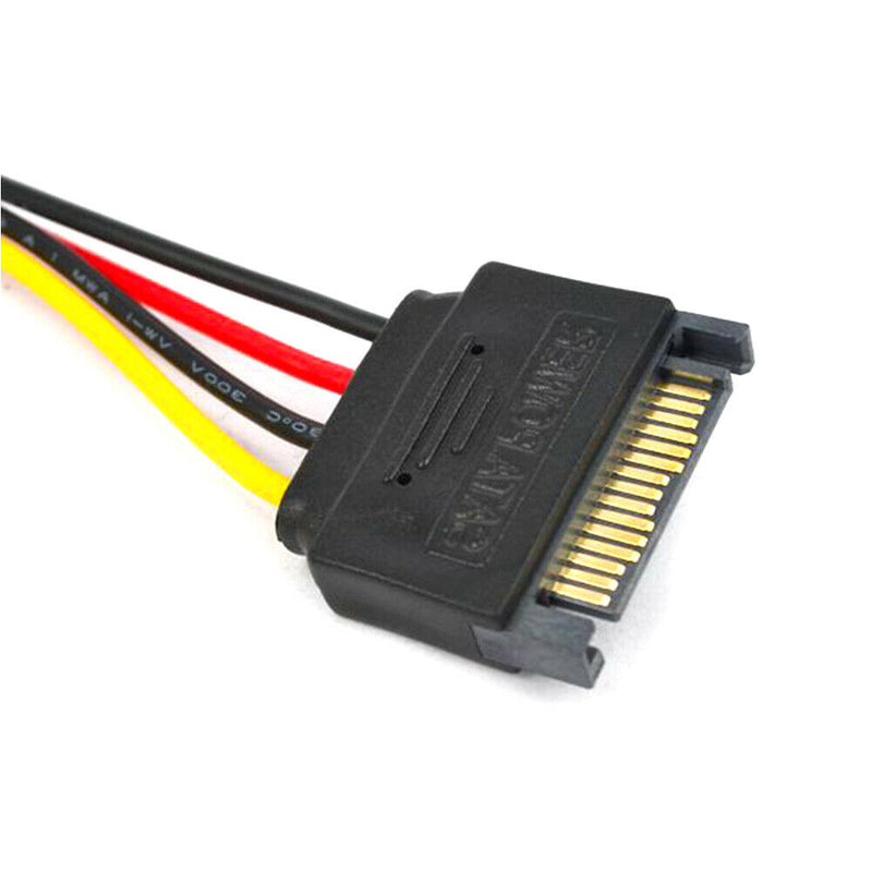 1* Male Female 4-pin Power Drive Adapter Cable to Molex IDE SATA 15-pin HOT