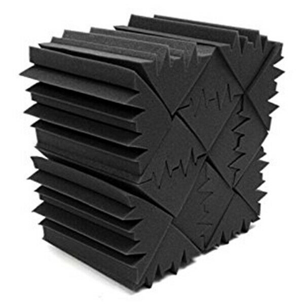 New 8 Pack of 4.6 in X 4.6 in X 9.5 in Black Soundproofing Insulation Bass