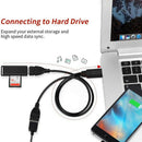 USB Splitter Cable, USB 2.0 A Male to Dual USB Female Jack Y Splitter Charg