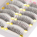 10 Pairs Makeup Handmade Natural Long False Eyelashes Eye Lashes 1.2cm