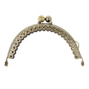 4 Pieces Retro Bronze Purse Frame Coin Bag Frame Heart Kiss Clasp Lock
