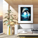 Full Drill Diamond Painting DIY Jumping Dolphin Rhinestone Picture (DF1003)