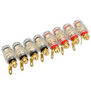 12 Pcs Copper Crystal Post Binding Post For Speaker Amplifier 4mm Banana Pl