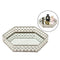 Handcraft premium crystals 2 layer crystal beads mirrored glass surface tray