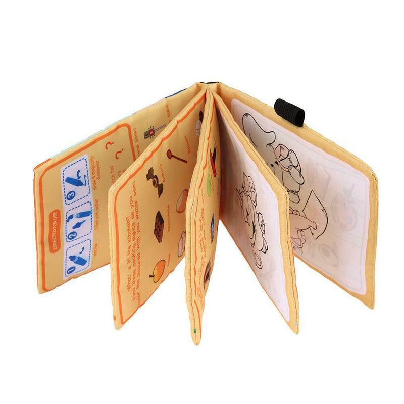 Cartoon Reusable Doodle Coloring Book Kid Painting Magic Water Drawing Book