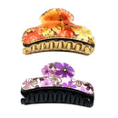2x Women Flower Large Shower Makeup Bath Hair Claw Clip Grip Clamp Clasp Pin