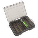 Double Sided Fishing Tackle Box 12 Compartments Bait Lure Hook Box (Black)