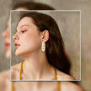 Double Fair Delicate Feather & Leaf Shaped Earrings For Women U4J4